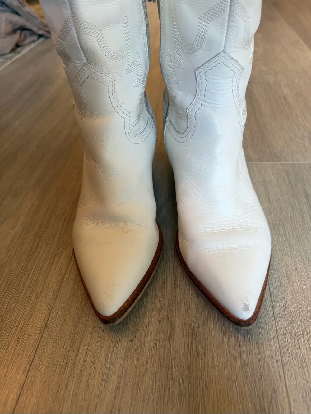 Dolce Vita White Over-the-Knee Western Boots